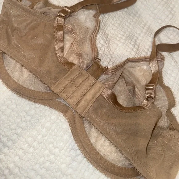 Wacoal Retro Chic 40D Full Coverage Chantilly Lace in Toast unlined underwire - Picture 10 of 15